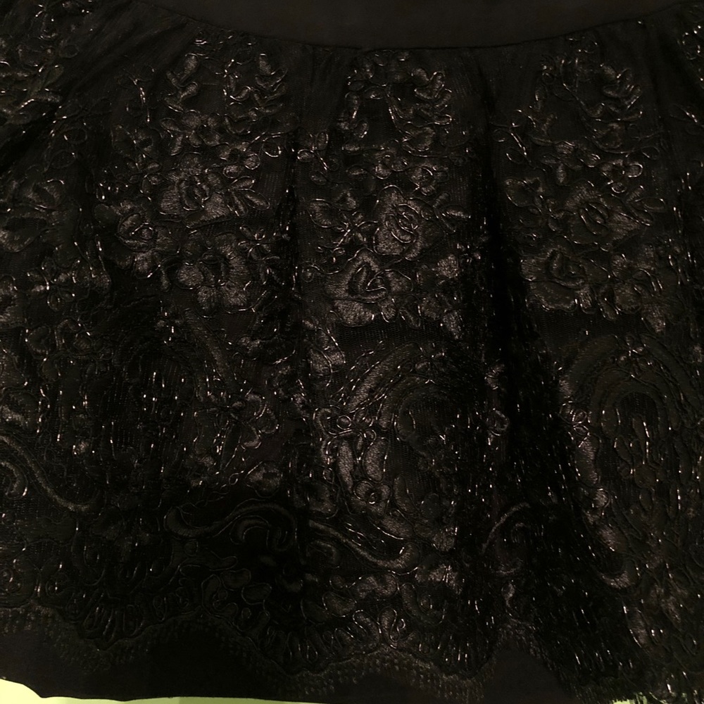 Kimchi Blue Skirt with Floral Embellishment - Picture 2 of 3